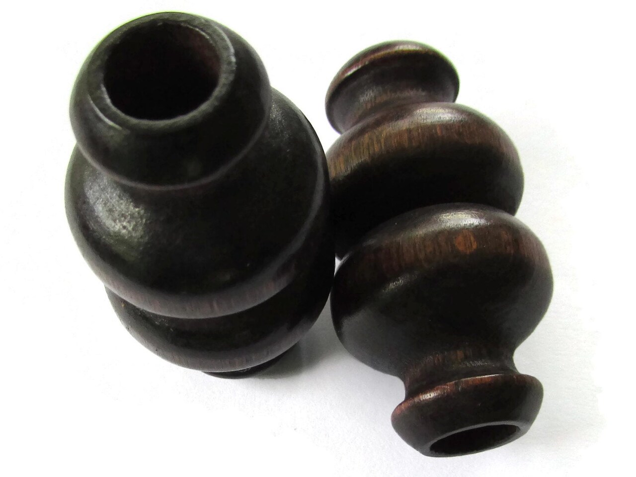 51mm Dark Brown Decorative Tube Beads Vintage Wooden Macrame Beads bN1